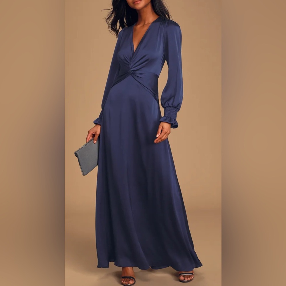 LULUS Navy Blue Maxi Dress XS